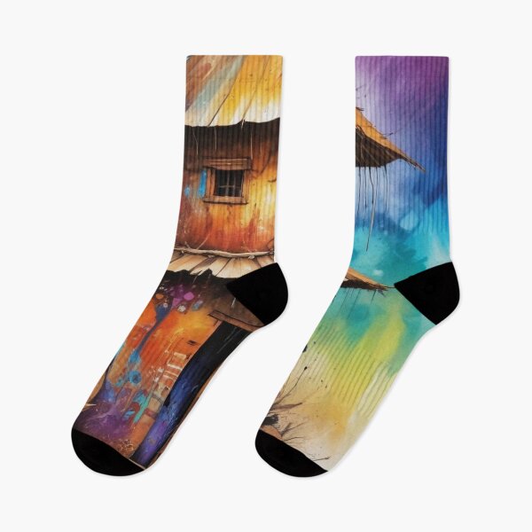 Item preview, Rural living acrylic colorful artwork print design  designed and sold by Anshu3813.