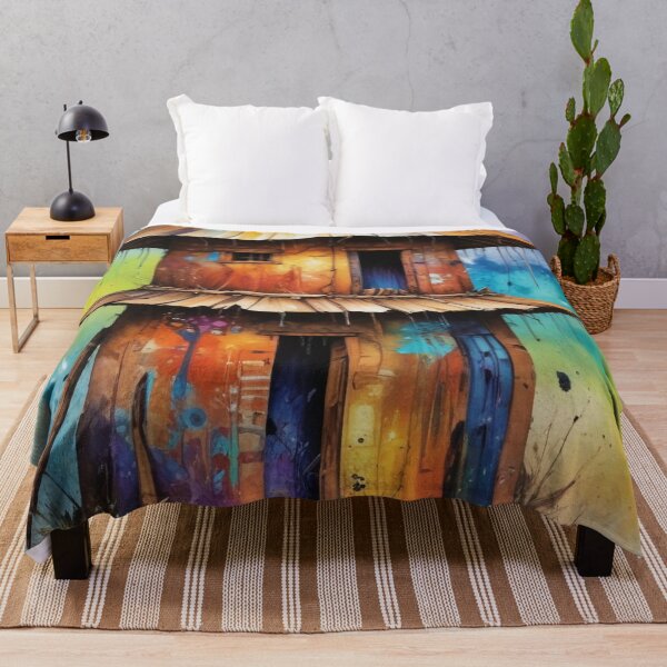 Item preview, Rural living acrylic colorful artwork print design designed and sold by Anshu3813.