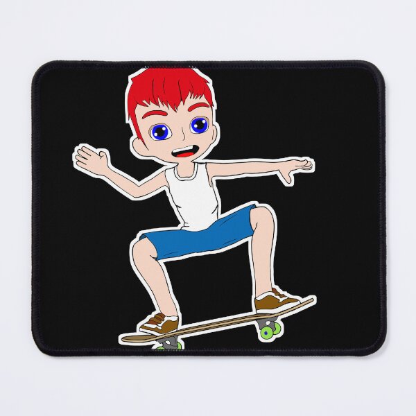 Item preview, Cool red head shredding skateboarder having fun designed and sold by ankromcreations.