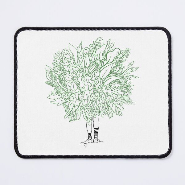 Item preview, A person holding a huge bouquet of green plants and flowers designed and sold by magarisi.