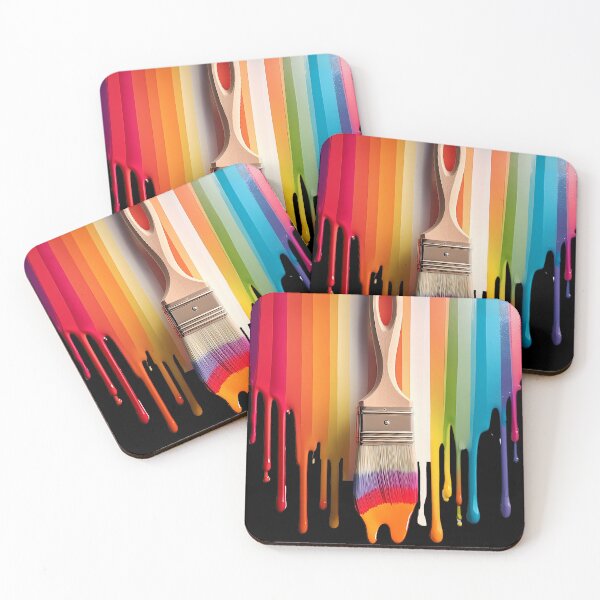 Item preview, Pincel de pintura arcoíris designed and sold by Vibranta Studio.