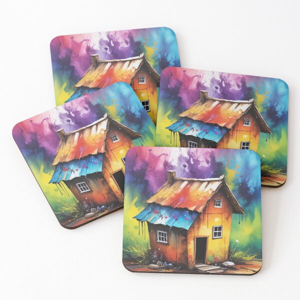 Item preview, Rural living acrylic colorful artwork print design  designed and sold by Anshu3813.