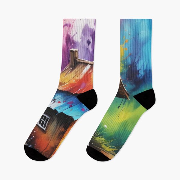 Item preview, Rural living acrylic colorful artwork print design  designed and sold by Anshu3813.