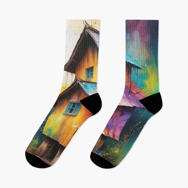 Item preview, Rural living acrylic colorful artwork print design  designed and sold by Anshu3813.