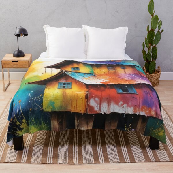 Item preview, Rural living acrylic colorful artwork print design designed and sold by Anshu3813.