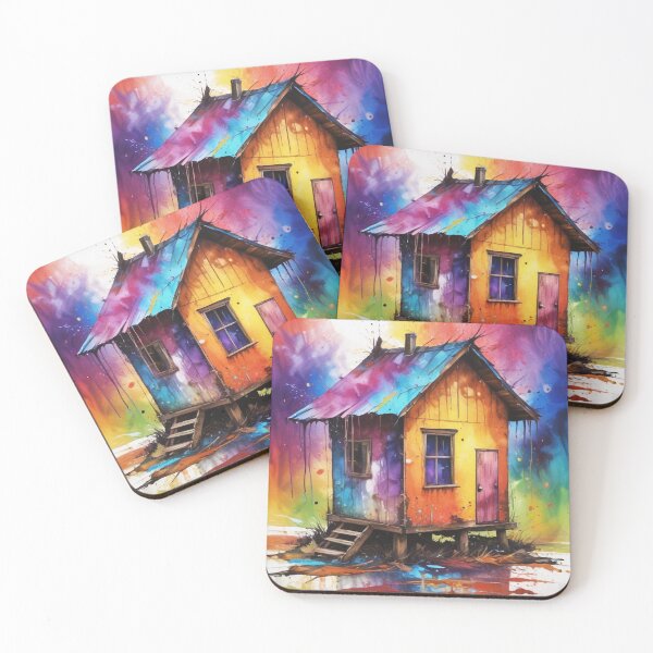 Item preview, Rural living acrylic colorful artwork print design  designed and sold by Anshu3813.