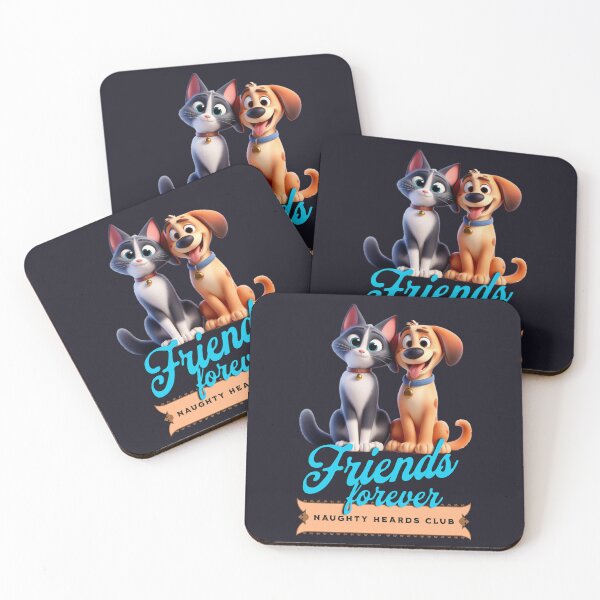 Item preview, Friends forever. A friendly dog and cat. designed and sold by I-love-music.