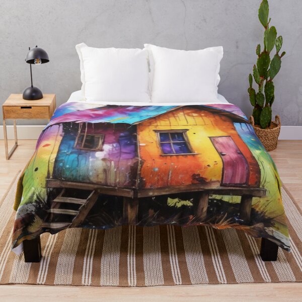 Item preview, Rural living acrylic colorful artwork print design designed and sold by Anshu3813.