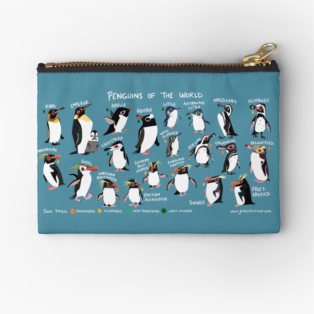 Penguins of the World Zipper Pouch