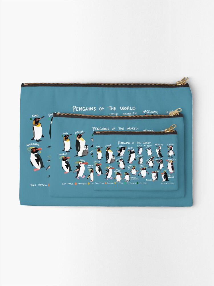 Alternate view of Penguins of the World Zipper Pouch