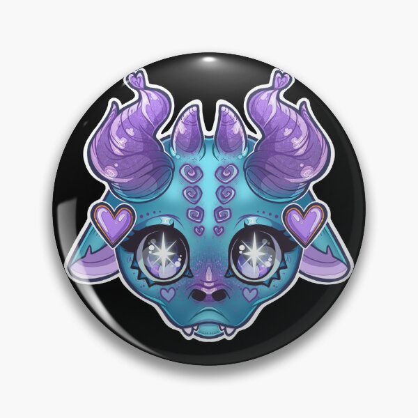 Item preview, Purple hearts love dragon kawaii cute anime style designed and sold by mondaycat.