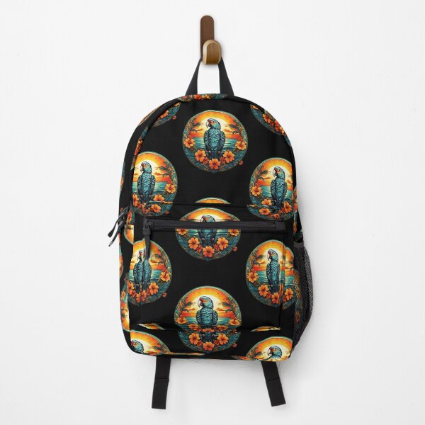 Item preview, Colorful Parrot on a Hawaiian Beach with Orchids designed and sold by NautiChic.