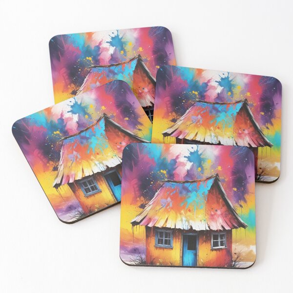 Item preview, Rural living acrylic colorful artwork print design  designed and sold by Anshu3813.
