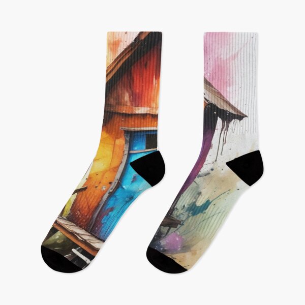 Item preview, Rural living acrylic colorful artwork print design  designed and sold by Anshu3813.