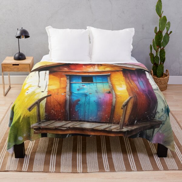 Item preview, Rural living acrylic colorful artwork print design designed and sold by Anshu3813.