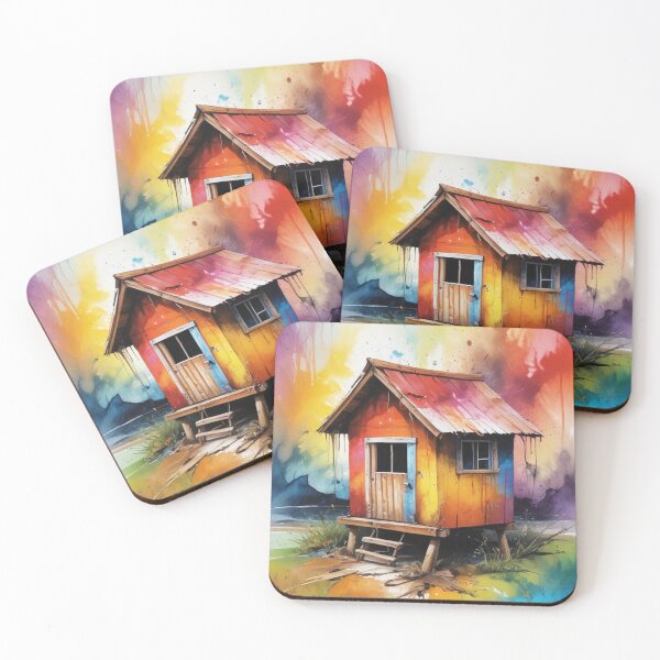 Item preview, Rural living acrylic colorful artwork print design  designed and sold by Anshu3813.