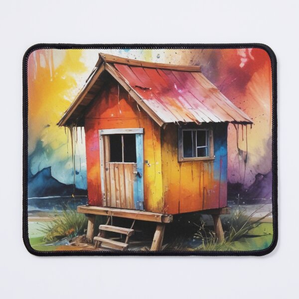 Item preview, Rural living acrylic colorful artwork print design designed and sold by Anshu3813.