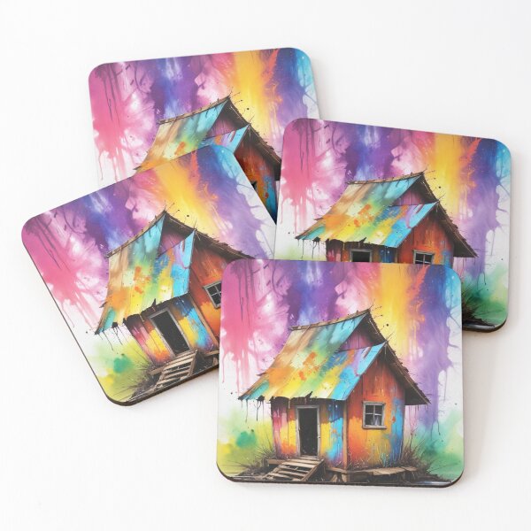Item preview, Rural living acrylic colorful artwork print design  designed and sold by Anshu3813.
