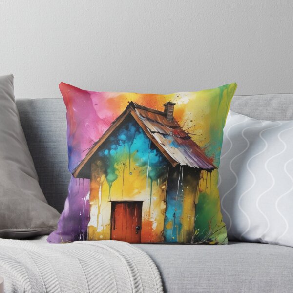 Item preview, Rural living acrylic colorful artwork print design  designed and sold by Anshu3813.