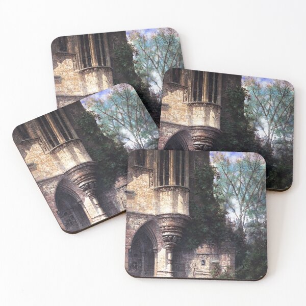 Item preview, vintage Gothic Architecture painting designed and sold by Vintage Designs +.