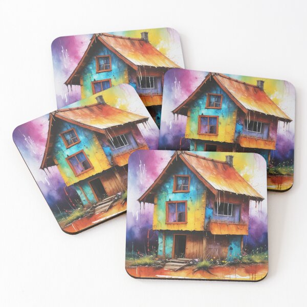 Item preview, Rural living acrylic colorful artwork print design  designed and sold by Anshu3813.