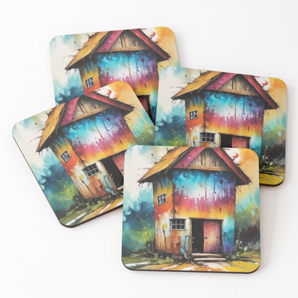 Item preview, Rural living acrylic colorful artwork print design  designed and sold by Anshu3813.