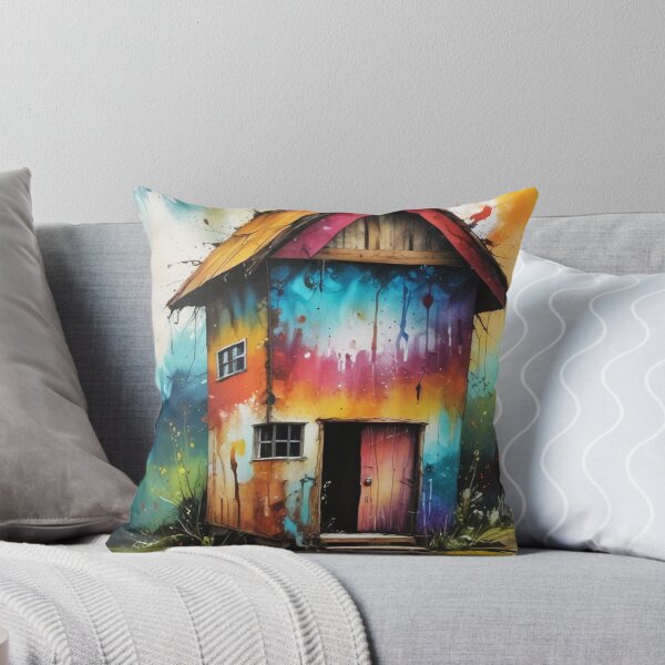 Item preview, Rural living acrylic colorful artwork print design  designed and sold by Anshu3813.