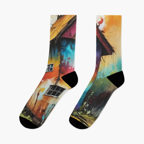 Item preview, Rural living acrylic colorful artwork print design  designed and sold by Anshu3813.