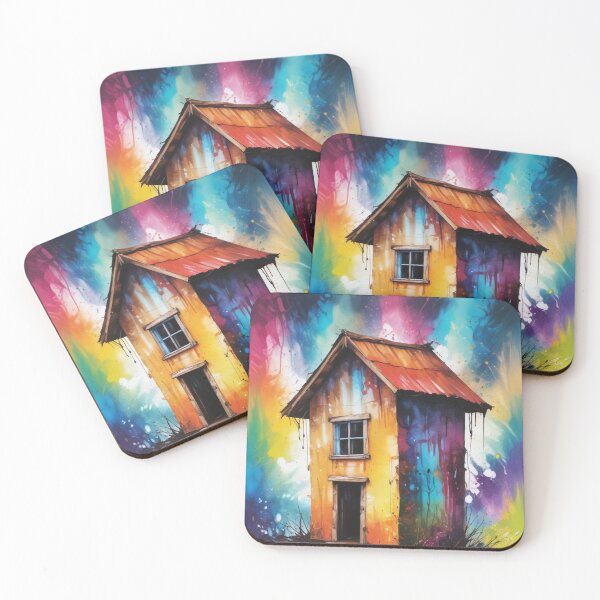 Item preview, Rural living acrylic colorful artwork print design  designed and sold by Anshu3813.