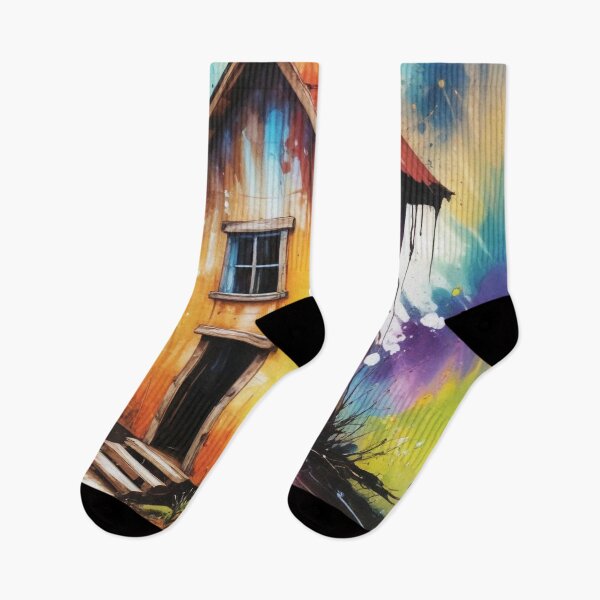 Item preview, Rural living acrylic colorful artwork print design  designed and sold by Anshu3813.