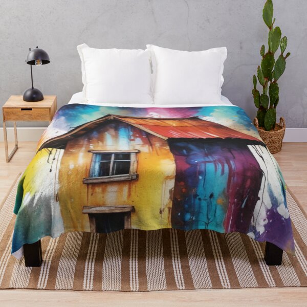 Item preview, Rural living acrylic colorful artwork print design designed and sold by Anshu3813.