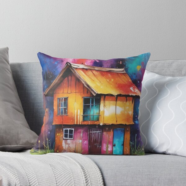Item preview, Rural living acrylic colorful artwork print design  designed and sold by Anshu3813.