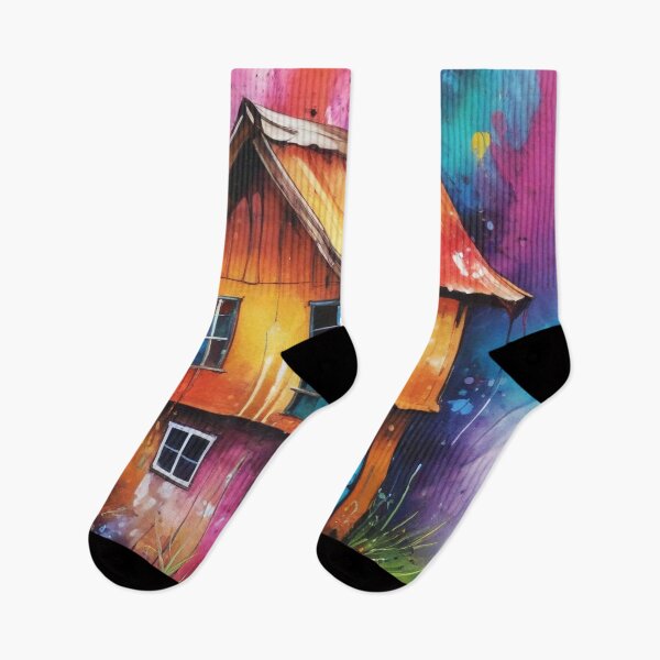 Item preview, Rural living acrylic colorful artwork print design  designed and sold by Anshu3813.