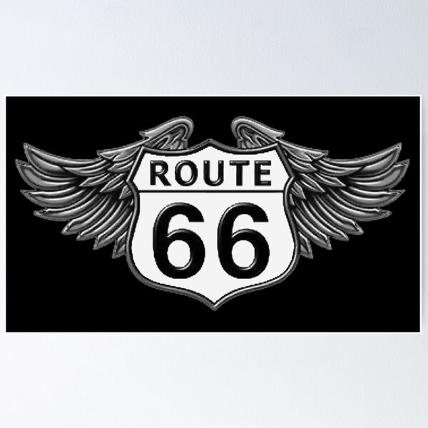 Item preview, route 66 decorative plate, wings 2 designed and sold by Numbers-Art.