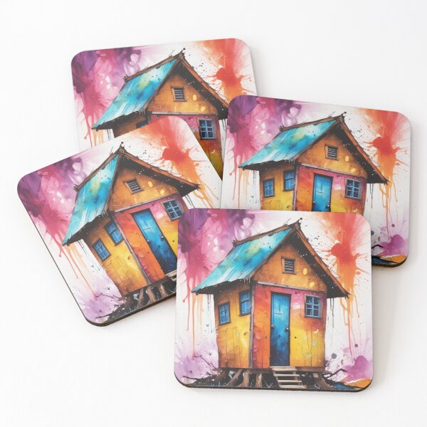 Item preview, Rural living acrylic colorful artwork print design  designed and sold by Anshu3813.