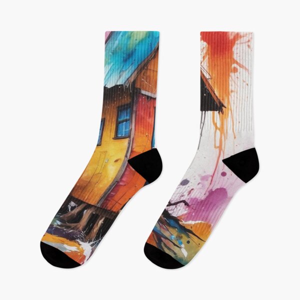 Item preview, Rural living acrylic colorful artwork print design  designed and sold by Anshu3813.