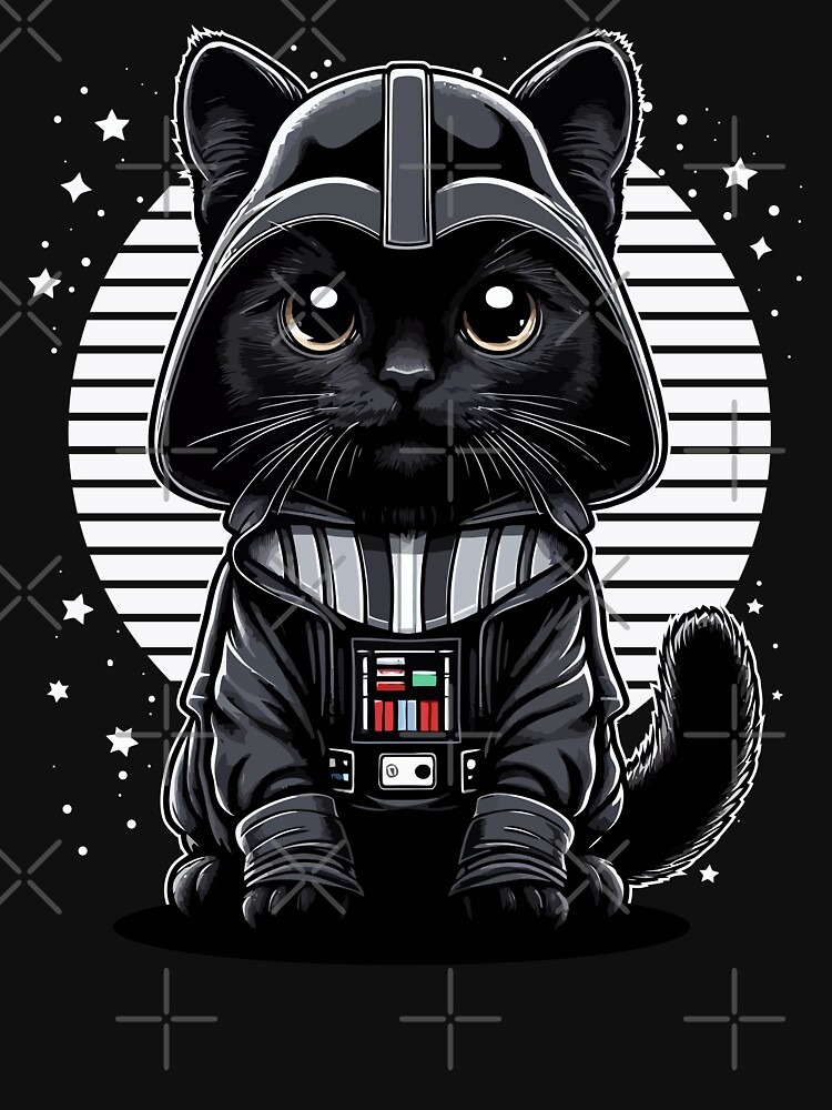 Thumbnail 7 of 7, Essential T-Shirt, Cat Vader designed and sold by Ikibrai.
