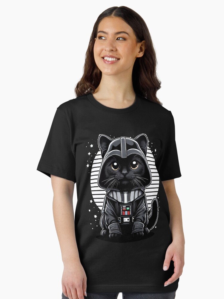 Thumbnail 1 of 7, Essential T-Shirt, Cat Vader designed and sold by Ikibrai.