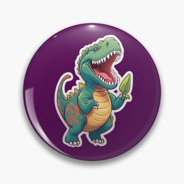 Item preview, Happy dinosaur with a leaf designed and sold by Sch1Stickers.