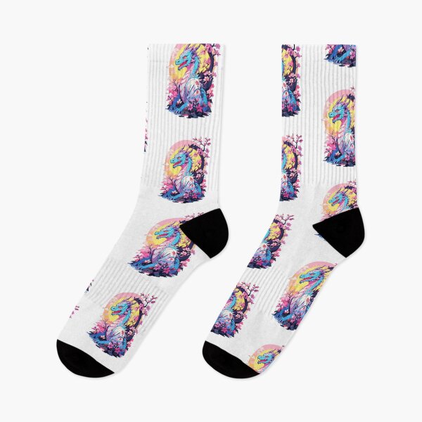 Item preview, Vintage Vaporwave Style Japanese Dragon Design designed and sold by LuminOrb.