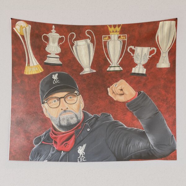 Item preview, Liverpool FC's Legendary Manager Jurgen Klopp, with the 6 Trophies Won under his Tenure. designed and sold by mikzart.