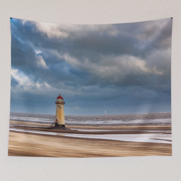 Item preview, Point of Ayr Lighthouse Wales UK designed and sold by AJEvans.