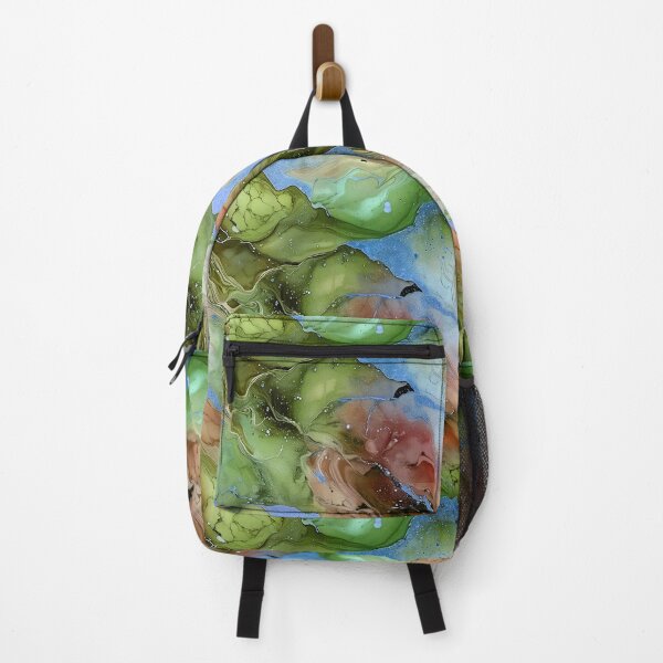 Item preview, Ethereal Dance of green and Colors in marble style abstract designed and sold by creativekrish.