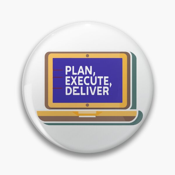Item preview, Plan, Execute, Deliver - Project Management Laptop designed and sold by NiftyWrx.