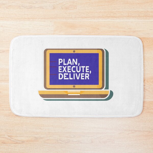Item preview, Plan, Execute, Deliver - Project Management Laptop designed and sold by NiftyWrx.