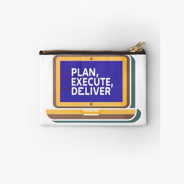 Item preview, Plan, Execute, Deliver - Project Management Laptop designed and sold by NiftyWrx.
