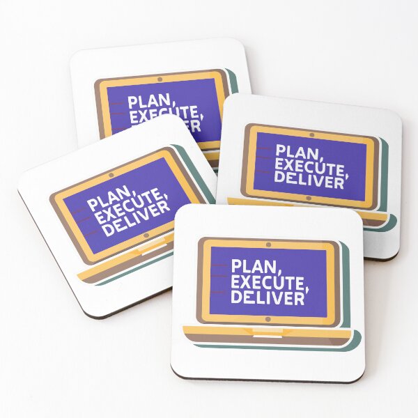 Item preview, Plan, Execute, Deliver - Project Management Laptop designed and sold by NiftyWrx.