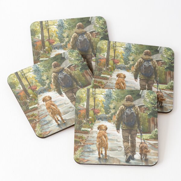 Item preview, Dog Owner Walking with Leash | Daily Dog Walk | Pet Lover's Gift designed and sold by Mr-whiteBG.
