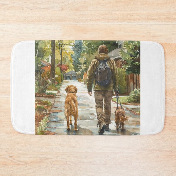Item preview, Dog Owner Walking with Leash | Daily Dog Walk | Pet Lover's Gift designed and sold by Mr-whiteBG.