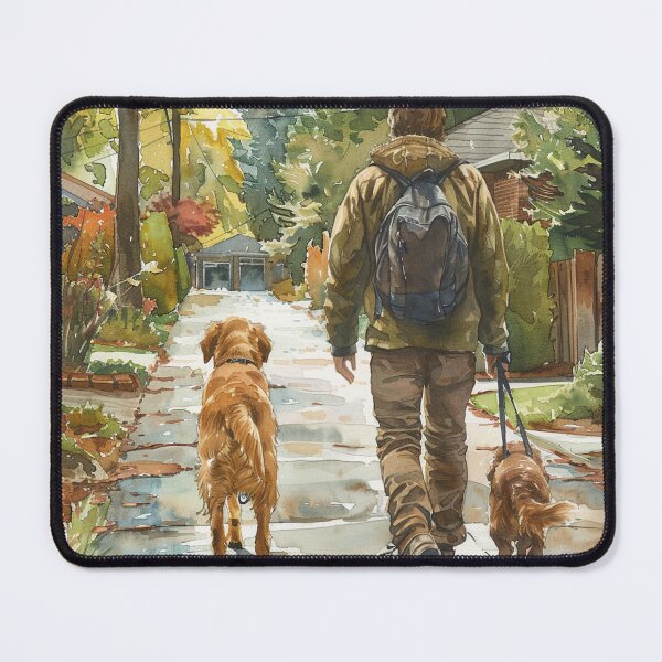 Item preview, Dog Owner Walking with Leash | Daily Dog Walk | Pet Lover's Gift designed and sold by Mr-whiteBG.